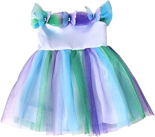 NIXNUT Ropa de muñeca Vestido Largo de Princesa con Malla Colorida para muñeca American Girl de 18 Pulgadas