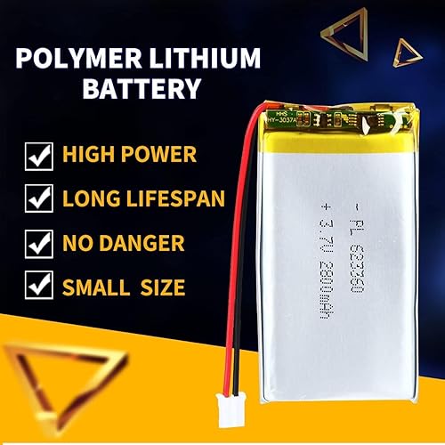Miniatura 10 de 3.7V 2800mAh 623360 Lipo Batería recargable de iones de polímero de litio con conector PH2.0.000 in JST (en realidad 1500mah)