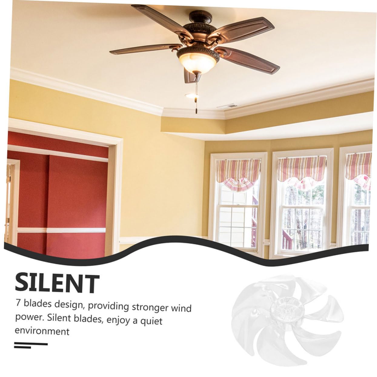 ABOOFAN 2pcs Plastic Fan Replacement Cooling Parts for Home Commercial Use Quiet Operation Reliable Performance Fits Pedestal Fans