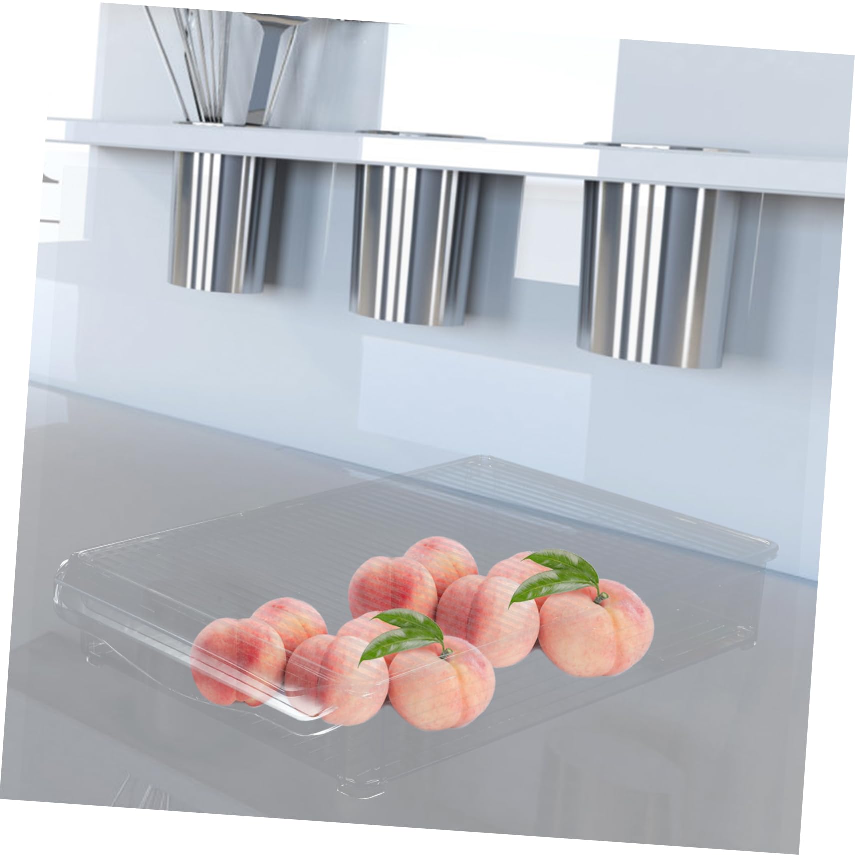 INOOMP Stapelfähige Frischhaltebox aus Transparentem Kunststoff mit Deckel Bpa Frei Großer Kapazität Bruchsicher und Wiederverwendbar als Kühlschrank Organizer für Saubere und