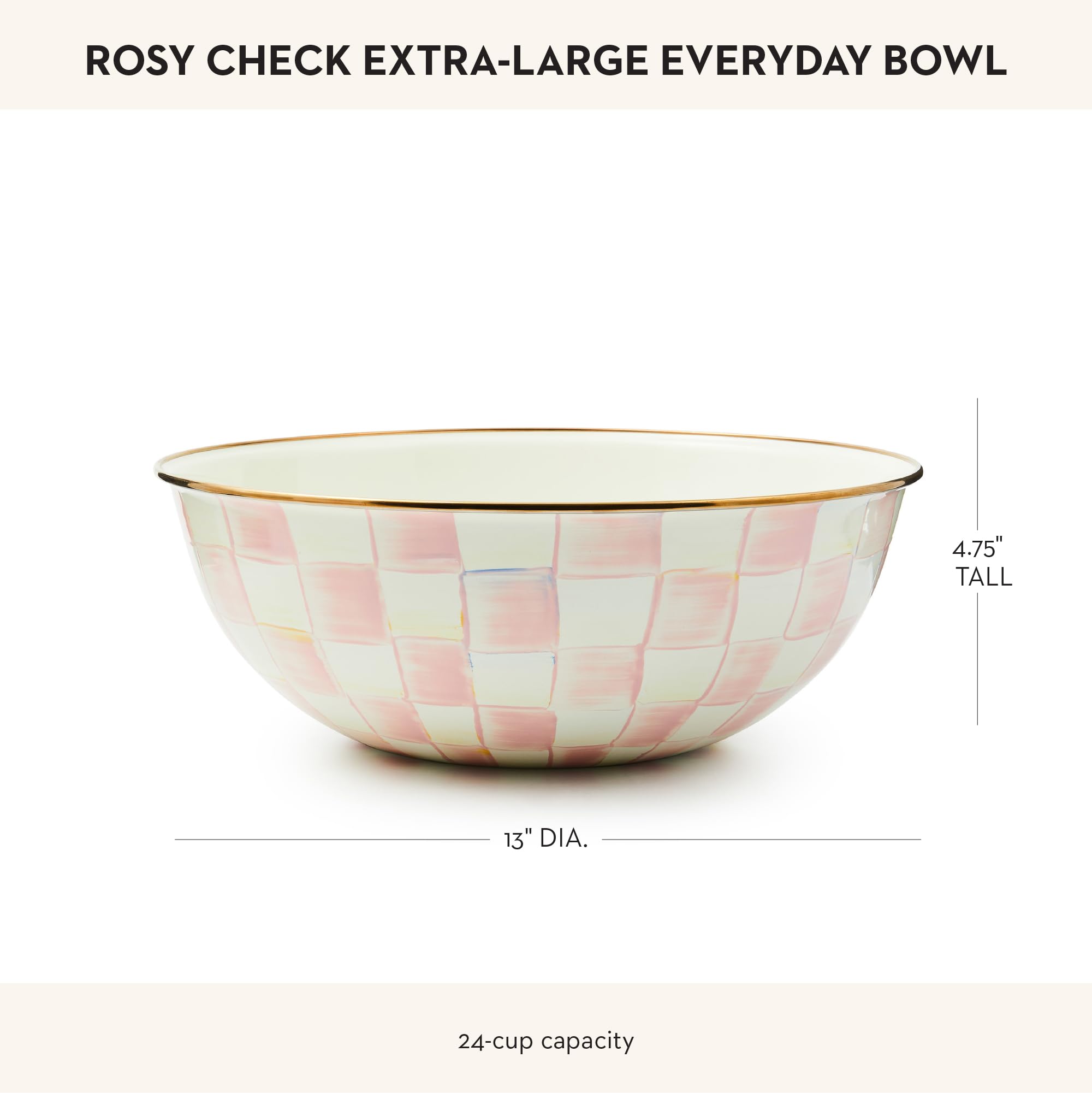 Amazon.com: MACKENZIE-CHILDS Enamel Everyday Bowl, Serving