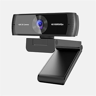 1080P Webcam Web Camera Webcam 1080P 60FPS 2K HDR Autofocus Web Camera with Dual Mics Cover Slide for Live Streaming Include Tripod for Conferencing and Video Calling