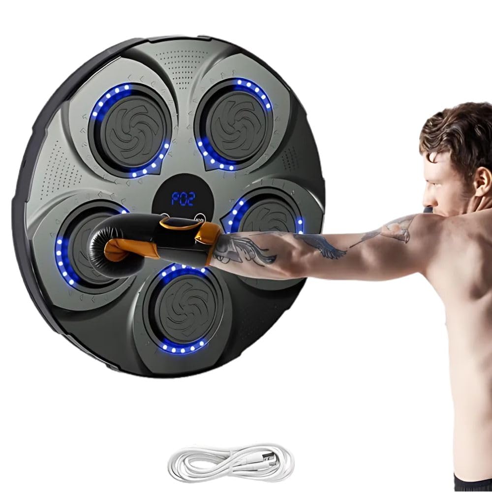 Drumstone (𝗦𝗽𝗲𝗰𝗶𝗮𝗹 𝟭𝟬 𝘆𝗲𝗮𝗿𝘀 𝗪𝗮𝗿𝗿𝗮𝗻𝘁𝘆) Bluetooth-Enabled Boxing Machine with Wall-Mounted Design – Interactive Electronic Punching Trainer for Fitness and Training-picture-15