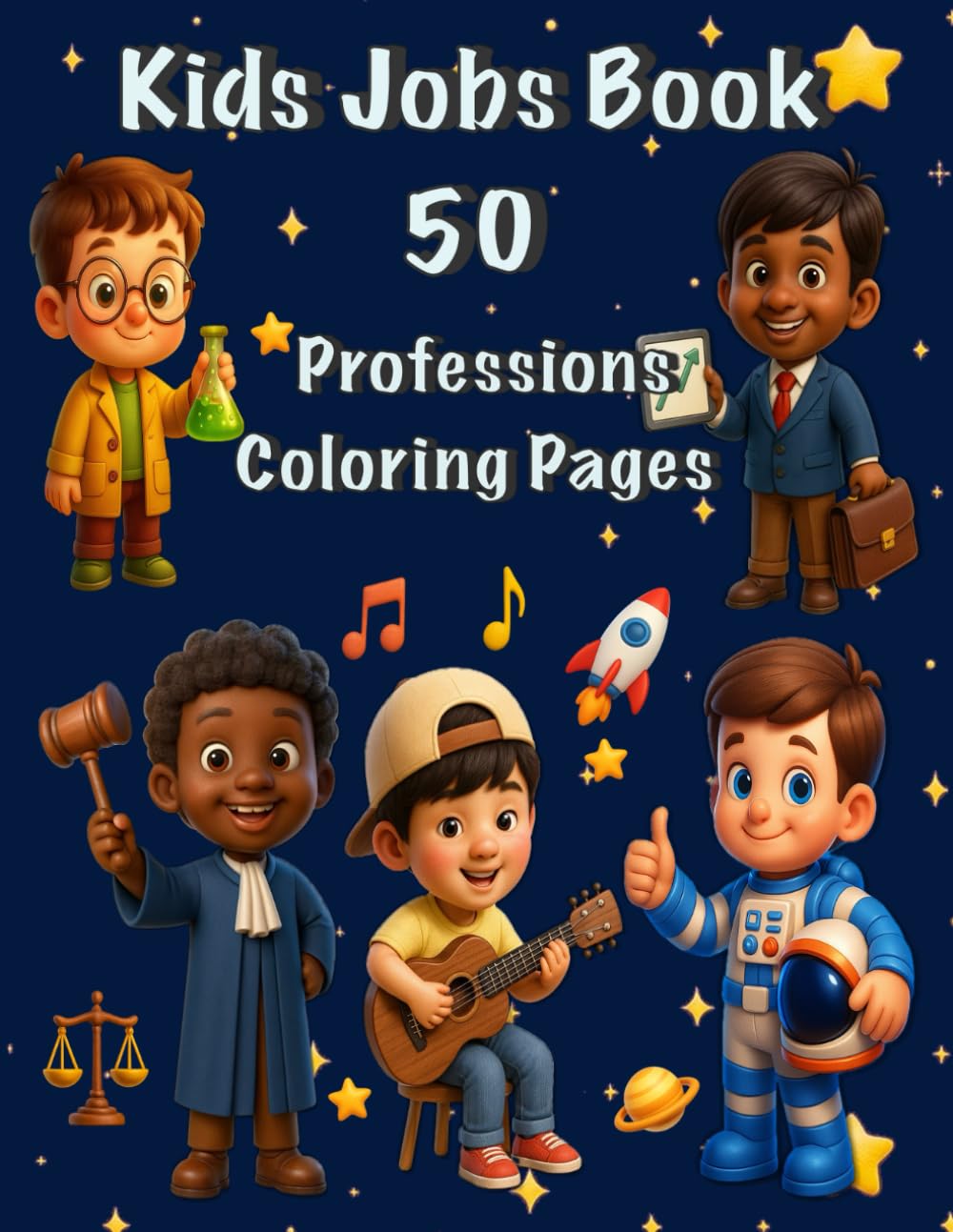 Professions Coloring Book for boys: Fun and Educational Colouring Pages About Jobs and Careers for Kids (Career Coloring Book)