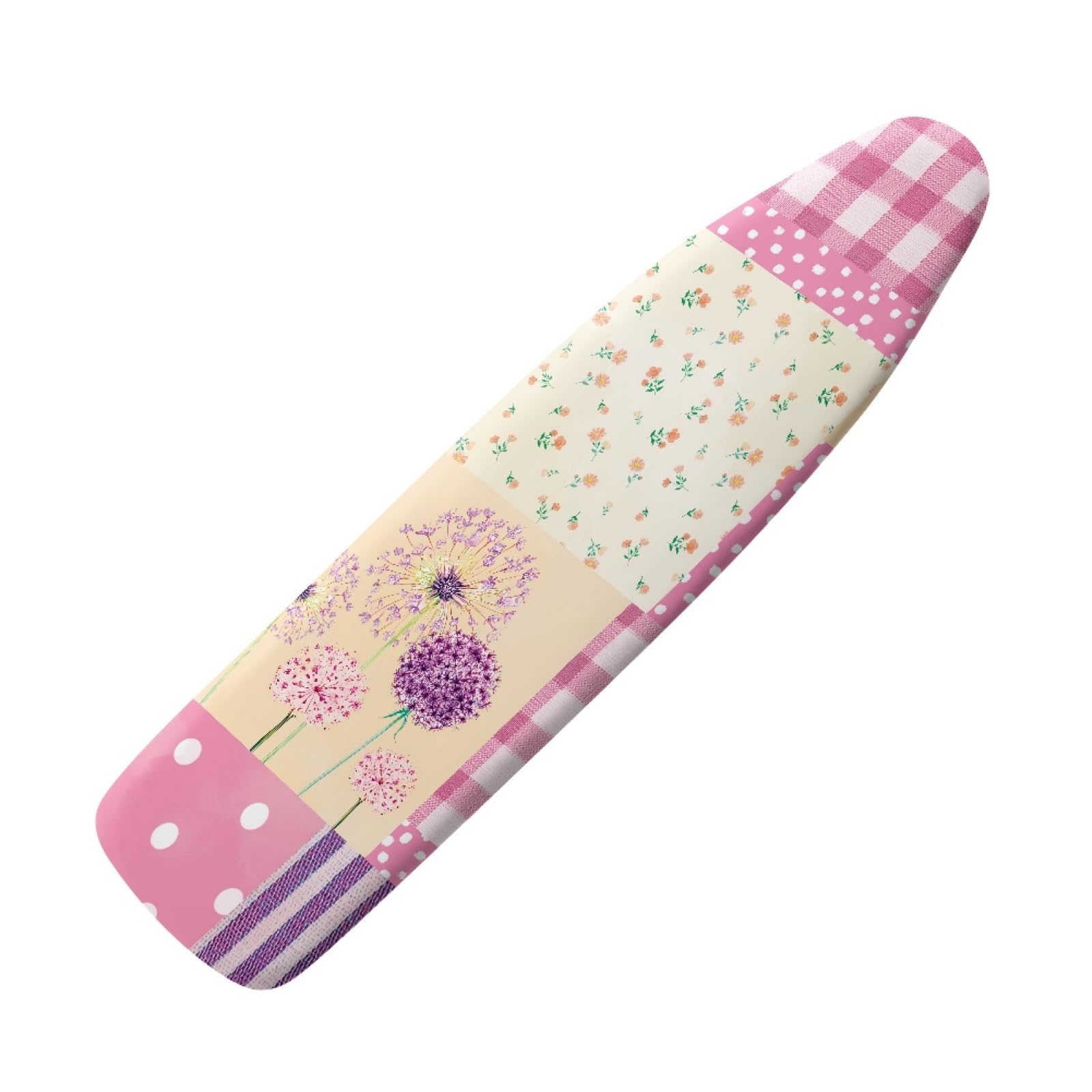 Ironing Board Cover 147X48 Pink Dandelion Padded Iron Board Cover With Elasticated, Easy Fit And Resists Scorching, Cord Binding & Stretch System