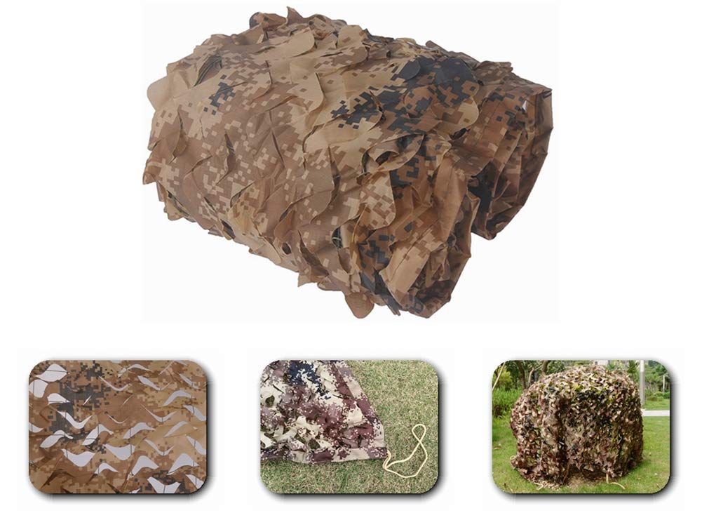 Oudini Desert Digital Bulk Roll Camo Netting, Military Hunting Camouflanet Woodland Army Camping Sun Shelter Tente/Desert Digital/10X10m(33X33ft)