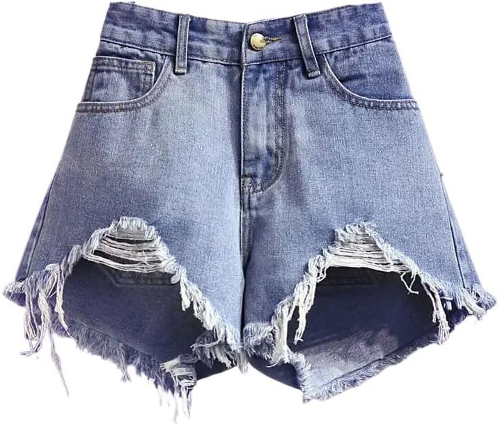 Summer High Waist Short Pants Wide Leg Korean Casual Women's Jean Denim Shorts