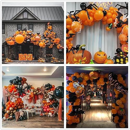 Image of 412pcs Orange Balloons 18 12 10 5 Inch Orange Balloon Garland Arch Kit Different Sizes Matte Latex Balloons for Baby Shower Christmas Birthday Festival Happy Fall-Themed Parties Party Decoration