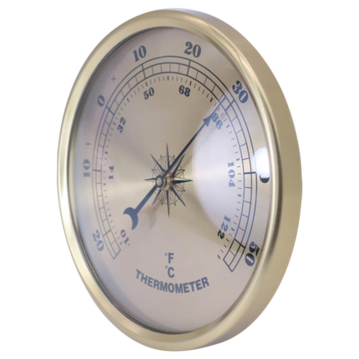 Uonlytech 5pezzi Termometro Metallico Rotondo Per Misurazione Della Temperatura Interna Ed Esterna Dispositivo Compatto e Resistente Per Giardino Ufficio e Cucina
