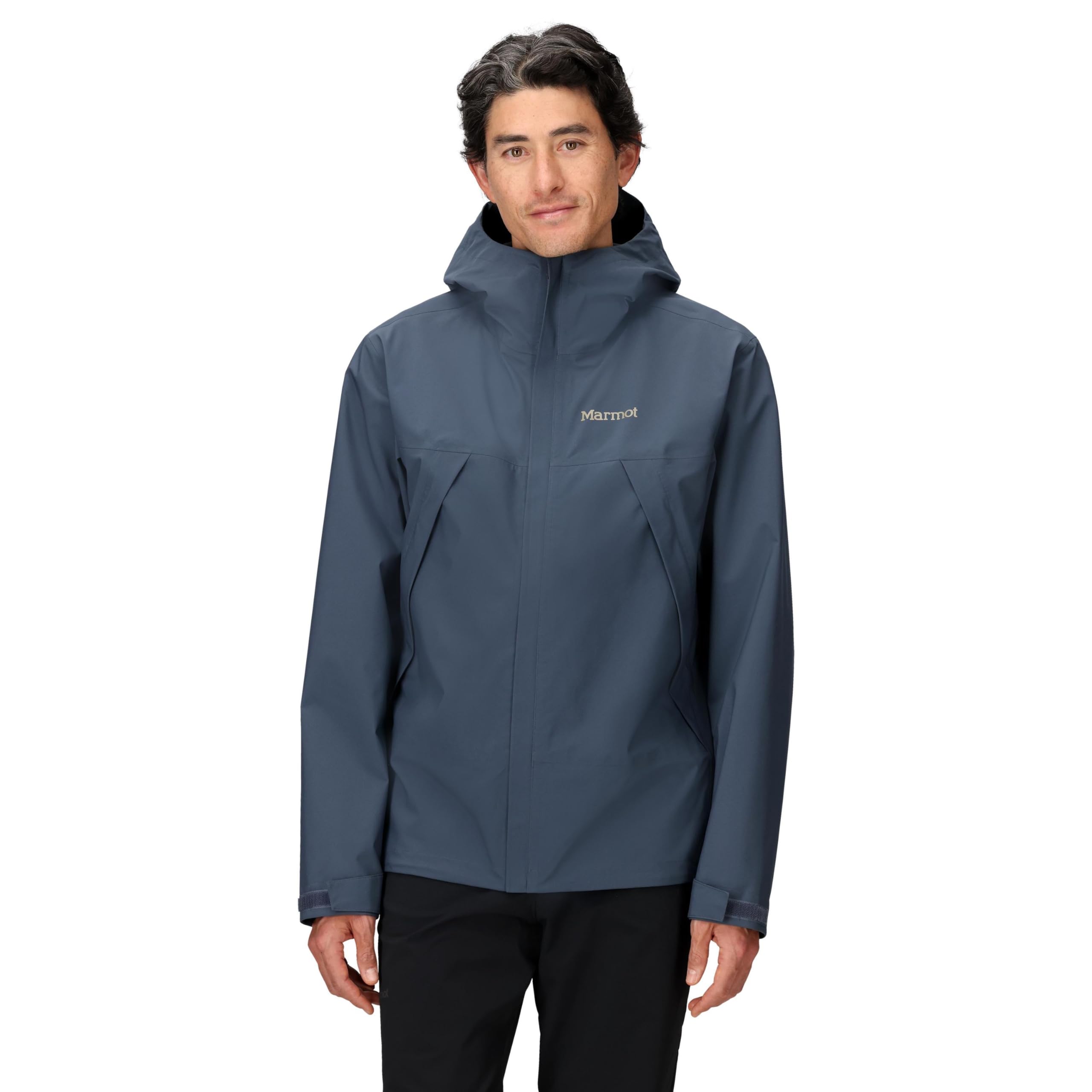 Marmot Meżczyzni PreCip Eco Pro Jacket, Wodoodporna Kurtka, Lekka Kurtka Przeciwdeszczowa z Kapturem, Thunderhead, L
