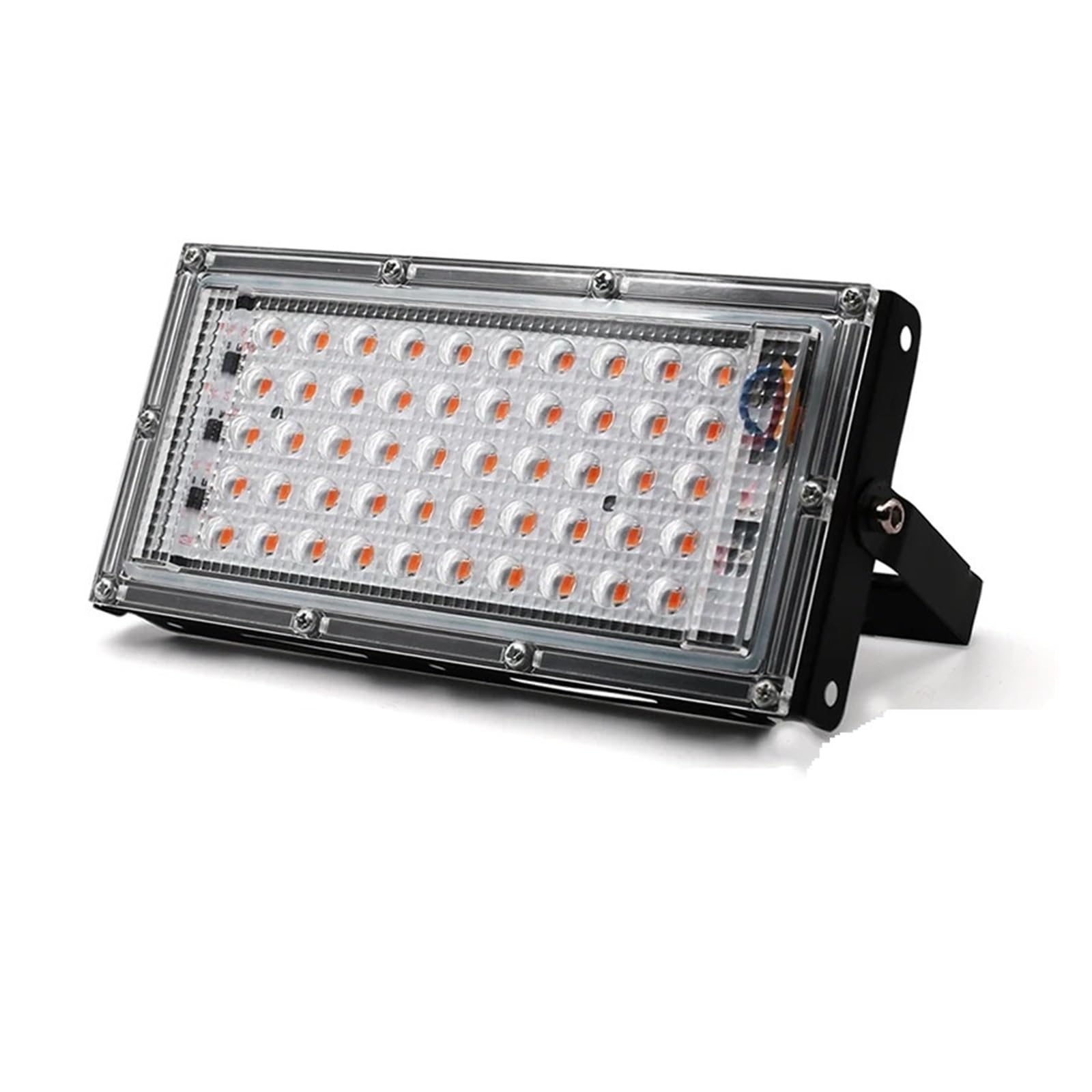 LLOOPK LED Flood Light, 50W 100W Outdoor Led Floodlight Full Spectrum LED Plant Growth Lamp Spotlight Projector Streetlight Grow Light(50W No Plug)