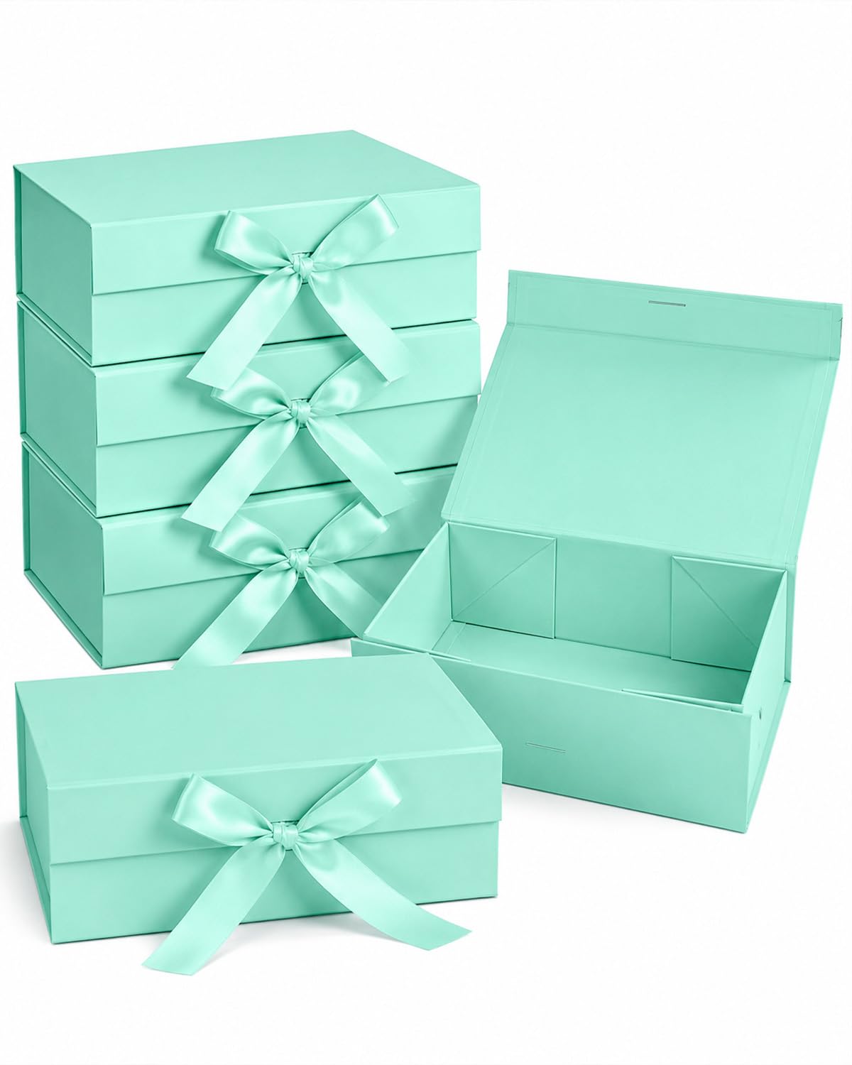 Scatole regalo, confezione da 5 scatole regalo magnetiche per damigella d'onore, scatole regalo con coperchio, grandi scatole regalo per matrimoni, confezioni regalo, compleanni, feste, Natale, 25 x