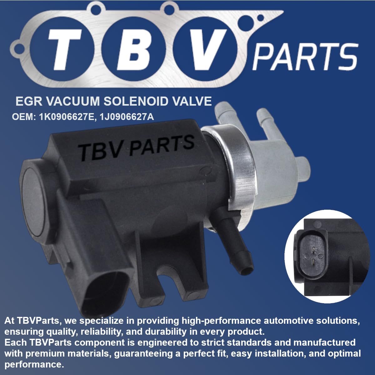 Electroválvula Solenoide 1.9/2.0TDI 1K0906627E 1J0906627A 959289 555173 83840 7.02184.01.0 8029055 Transductor de presión para A3 A4 Golf Leon Fabia