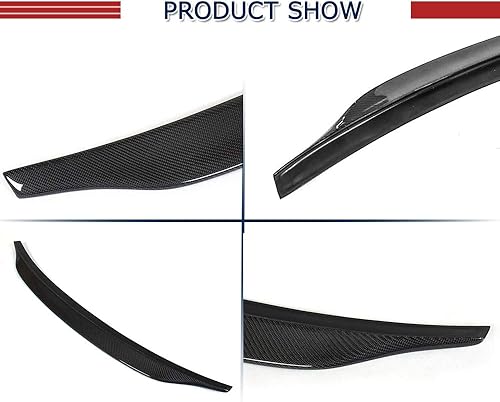 Miniatura 5 de Alerón de maletero de fibra de carbono compatible con Audi A5 2008-2017 de 2 puertas Coupé Baúl Lip High Kick Rear Wing Spoiler Body Kits de salida