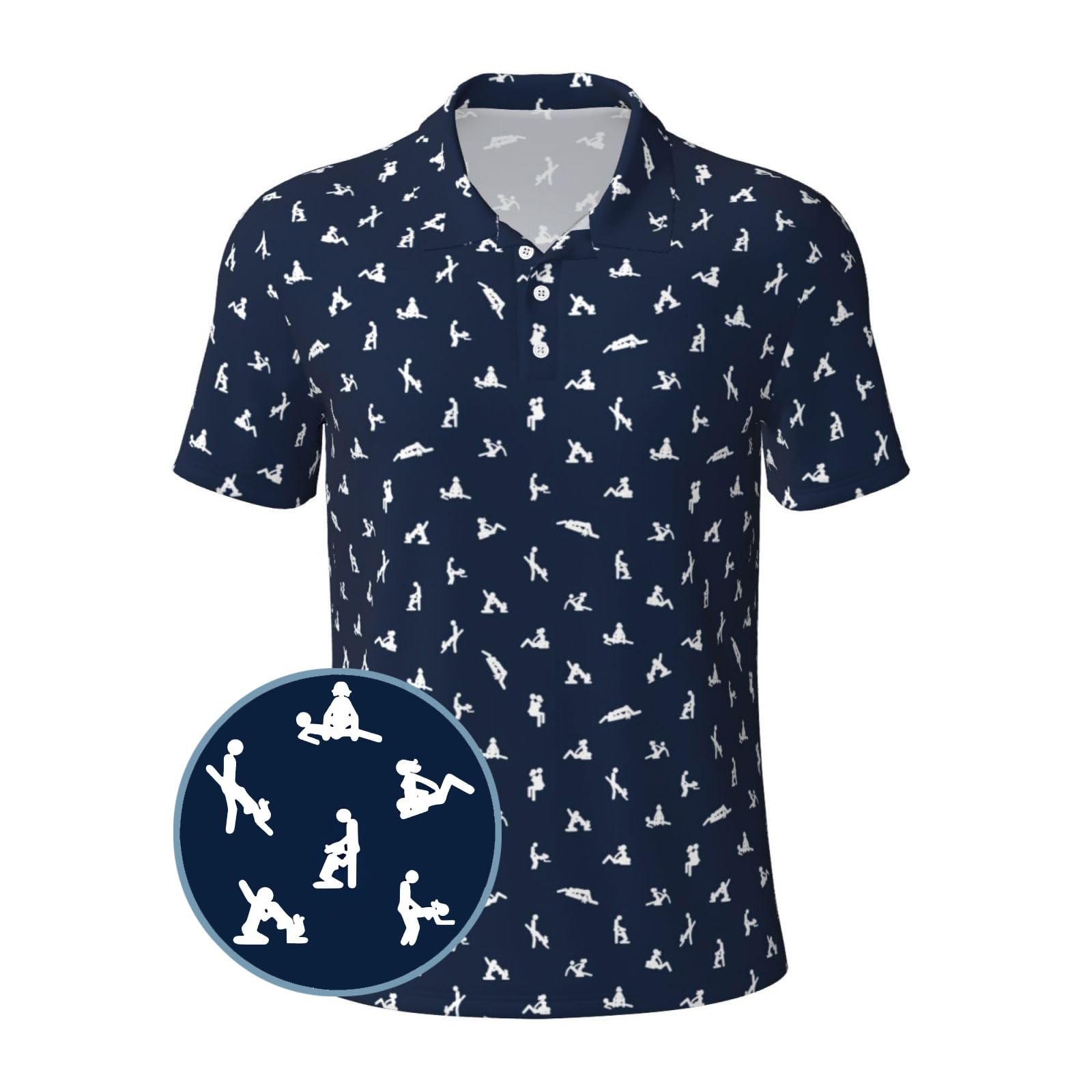 Golf Shirts for Men, Funny Golf Polo Moisture Wicking Dry Fit Short Sleeve