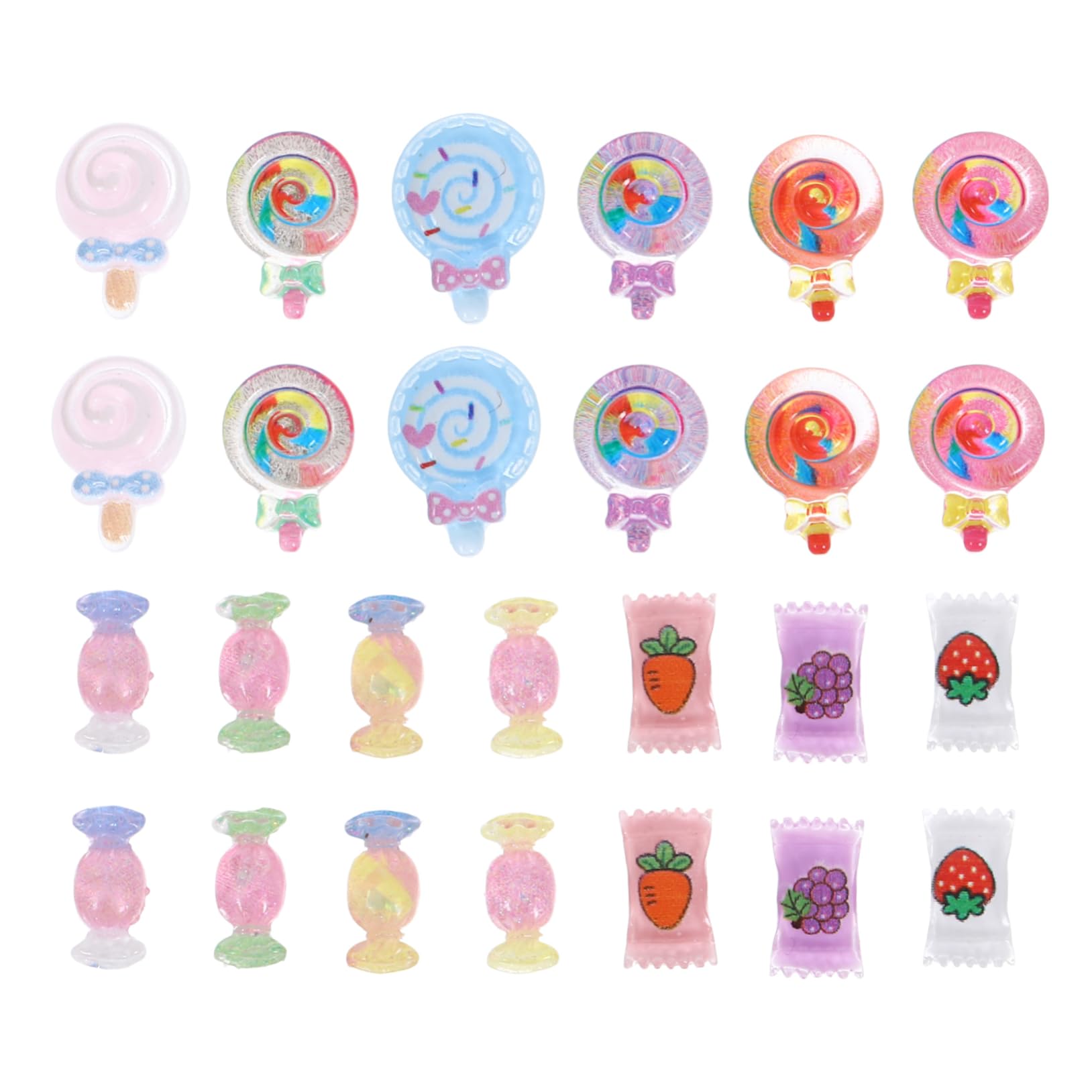 HAPINARY 40pcs Cartoon Sweets Nail Charms Diy Nail Decorations Vibrant Colors Comfortable for Professional Use