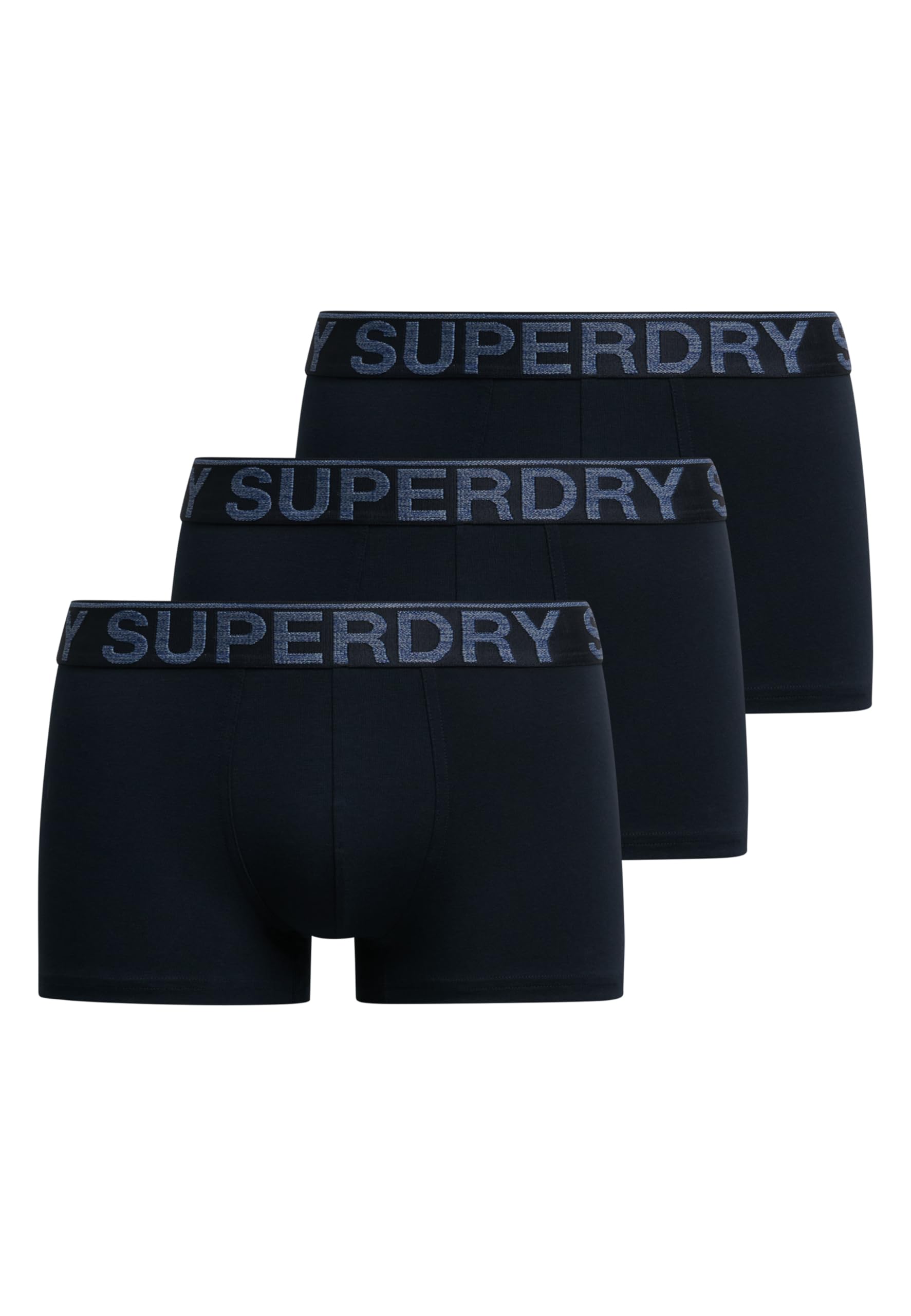 Superdry Męskie majtki z bawełny organicznej, trójpak, granatowe, XXL