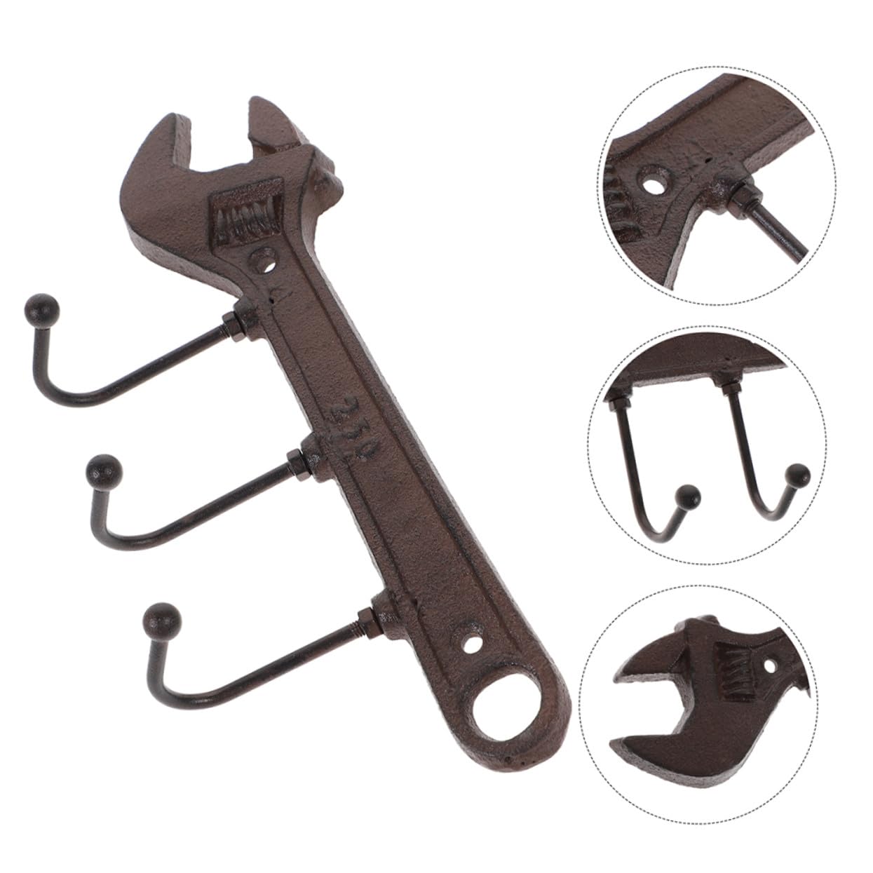 ABOOFAN 2pezzi Gancio da Parete Retrò Appendiabiti per Cappelli in Ferro Gancio per Cappelli da Bagno Carico Pesante Ganci Decorativi Multiuso per Casa Cucina Soggiorno