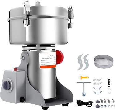 SHZICMY Grain Mill Grinder 2500g High Speed Electric Stainless Steel Grinder Cereals Corn Flour Pulverizer Powder Machine for Herb Spice Cereals