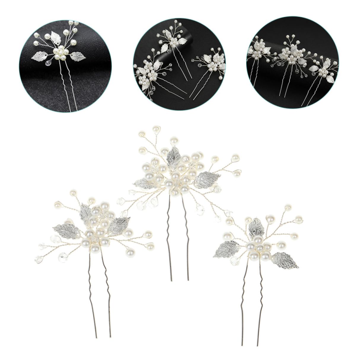 FRCOLOR 15pezzi Bridal Hair Pin Eleganti Accessori Per Sposa Con Foglie Di Fermagli Per Matrimonio Design Raffinato Per Donne e Ragazze