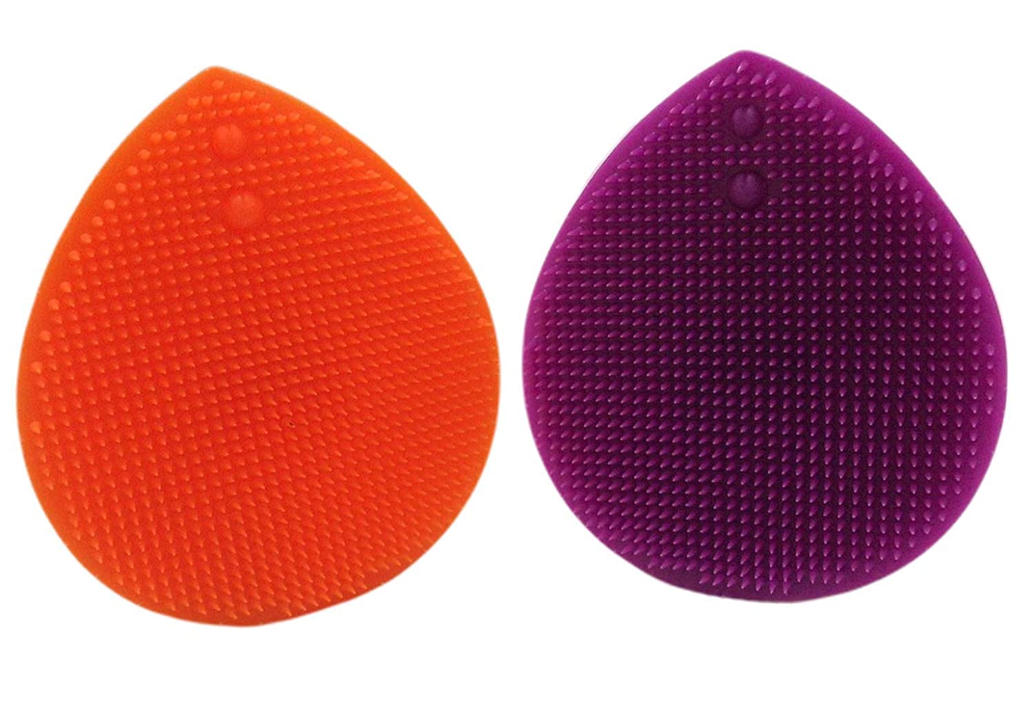 Super Soft Silicone Face Cleanser and Massager Brush FBFL Manual Facial Cleansing Brush Handheld Mat Scrubber For Sensitive, Delicate, Dry Skin (Pack of 2): Beauty