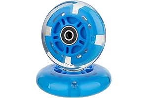 AOWESM 80mm Light Up Scooter Wheels Compatible with Micro Kickboard Luggage