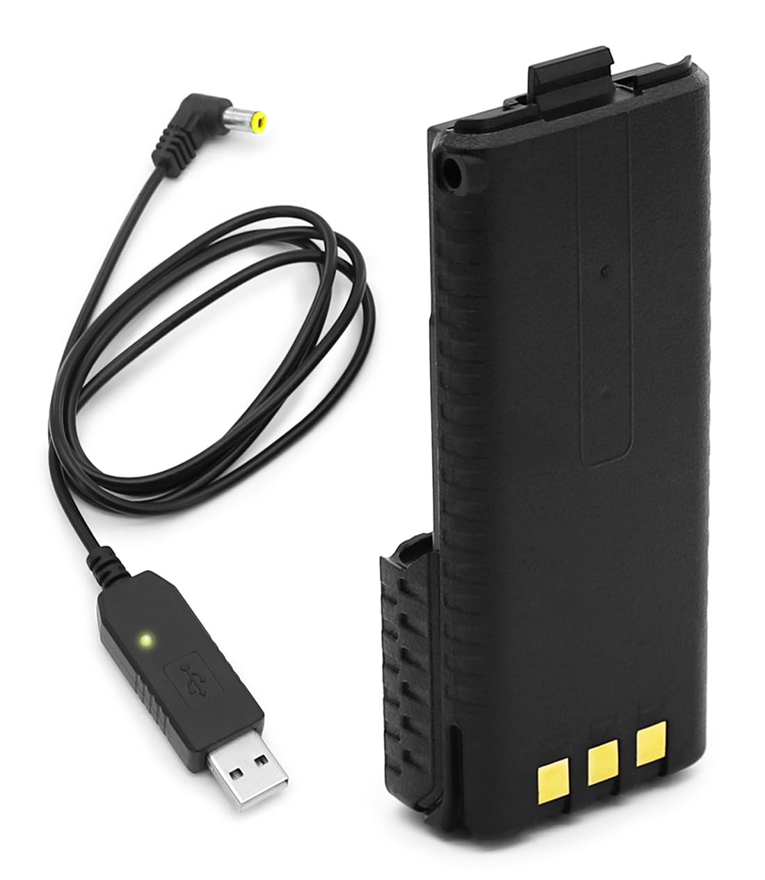 3800mAh 7,4V Batterie de Rechange Compatible avec Baofeng Radio UV-5R UV-5R+ RD-5R DM-5R BF-F8HP Talkie Walkie Li-ION Akku Pile Grande Capacité + Chargeur USB BL-5