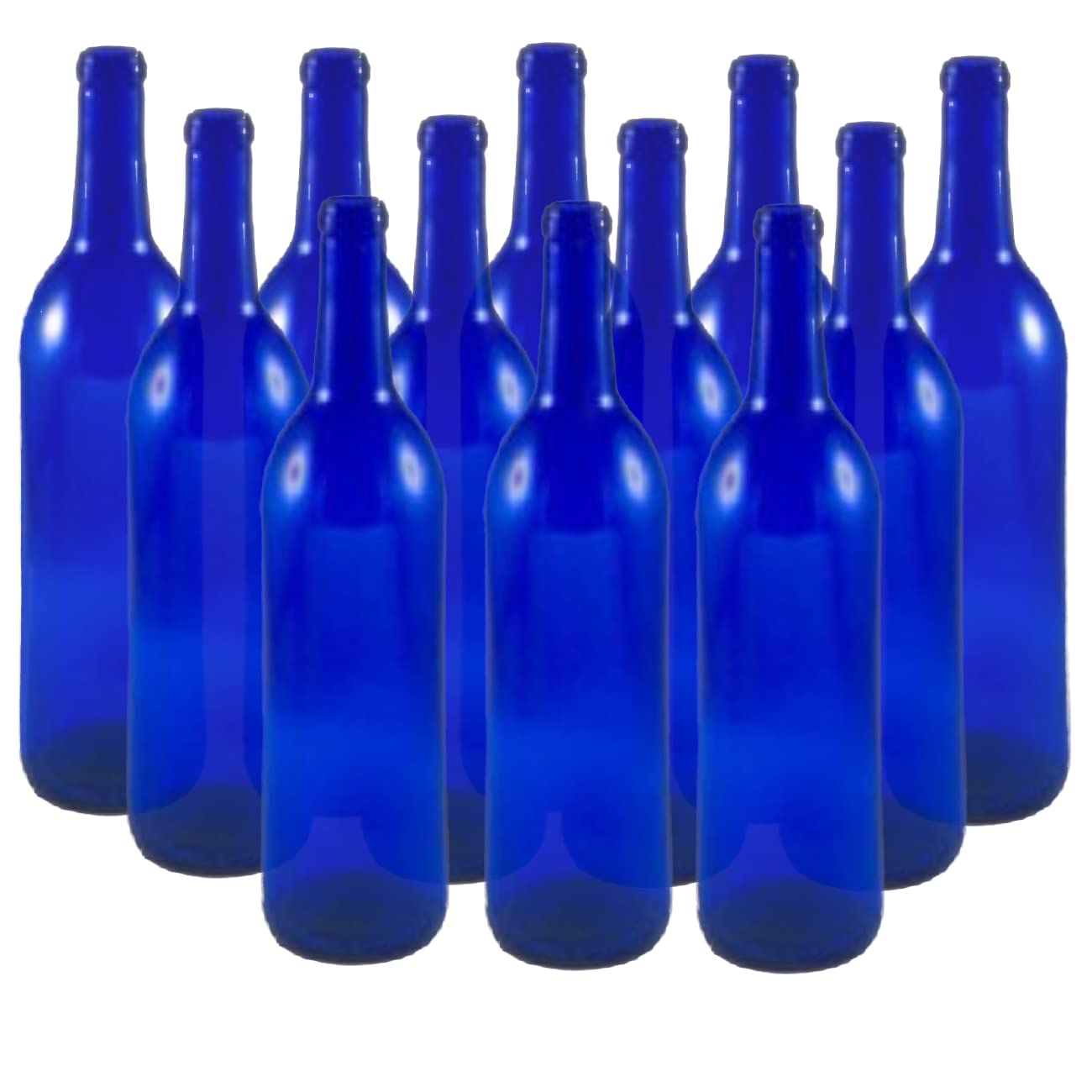 FastRack Wine Making Bottle Bundle (12 Cobalt Blue + 12 Green) | 24 Bottles