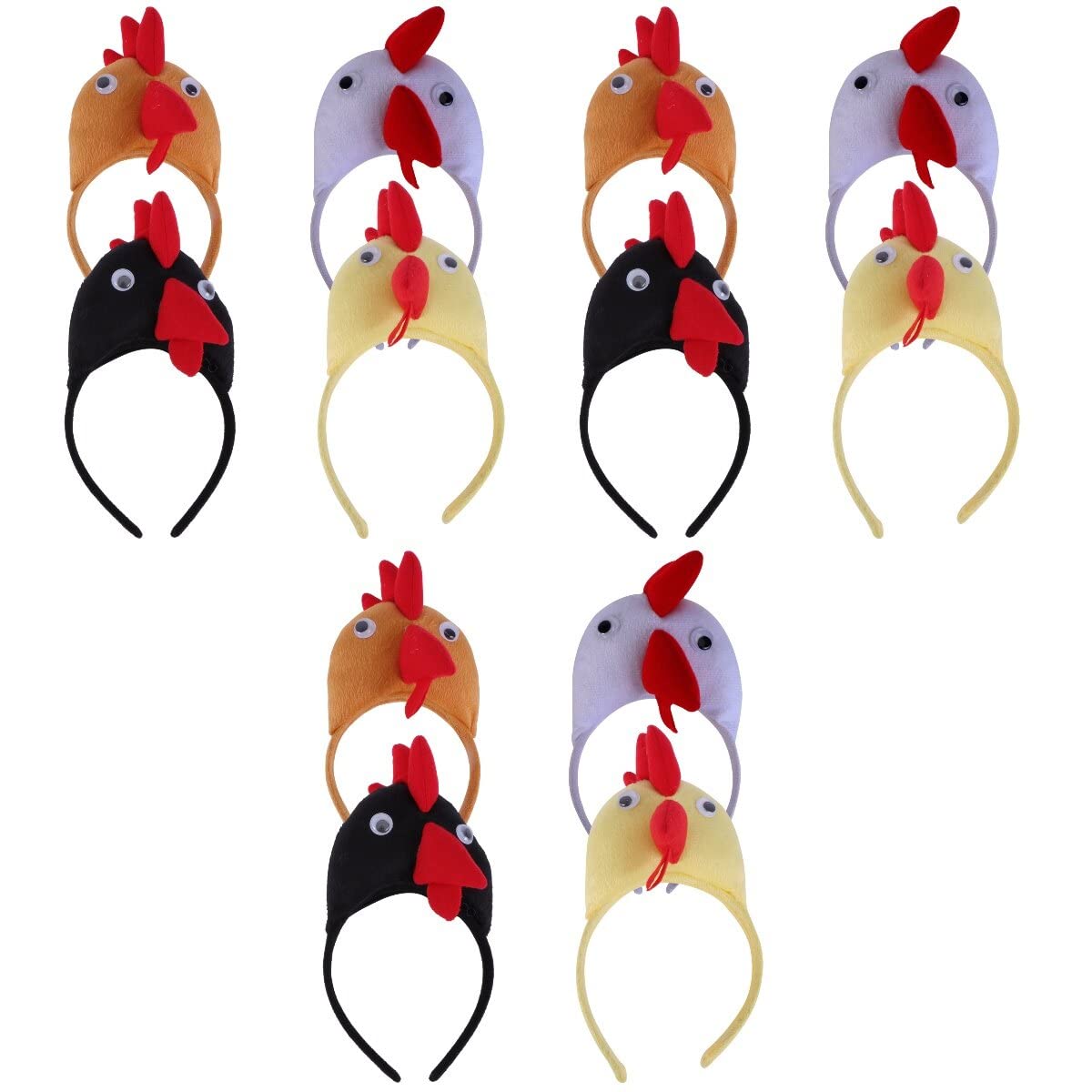 Bandeaux Déguisement Coq - Lot De 3, En Coton, Pour Costume De Pâques, Cosplay, Fête D'enfants