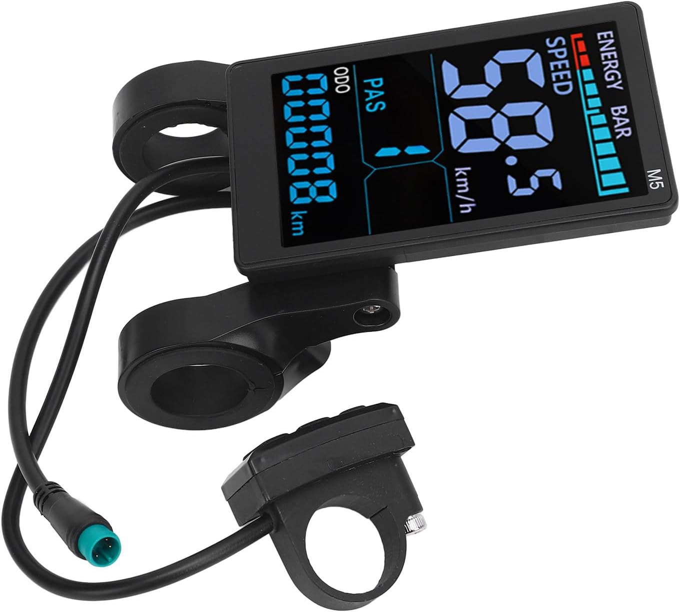 Asixxsix ABSカラースクリーンで作られた電動自転車LCDディスプレイLCDディスプレイメーターパネル、バックライト付きEバ