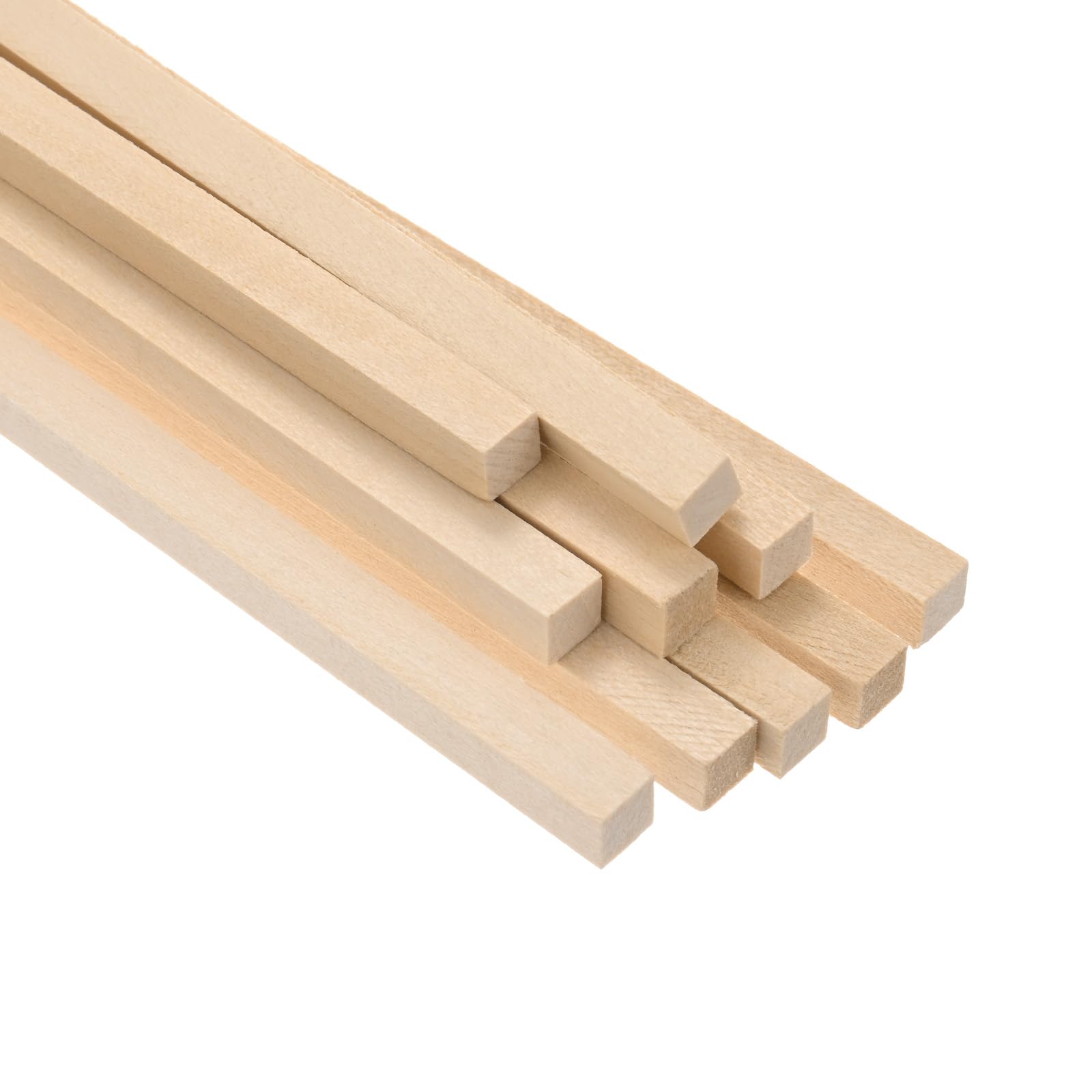 M METERXITY 10-Pack Wood Square Dowel Rods, 5/16 x 12 Inch Unfinished Wooden Square Dowel Rod