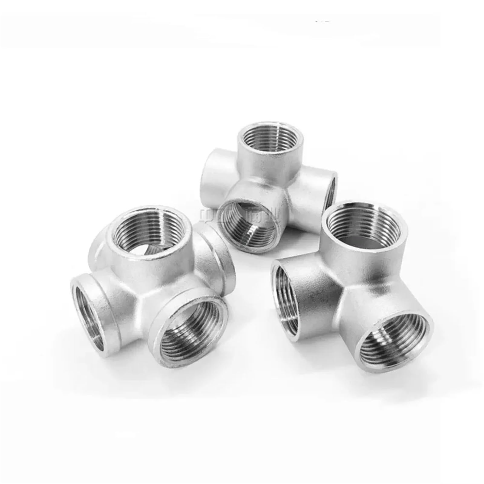 1/4" 3/8" 1/2" 3/4" 1" 1.25" 1.5" 2" BSPT Female 5 Ways Corner Cross 304 Stainless Steel Pipe Fitting Connector Water Gas(1 BSP)