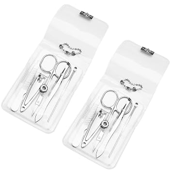 2 Pack Manicure Pedicure Set Portable Nail Clippers Nail Care Kit