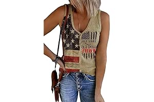 Jason Aldean Women's Patriotic American Flag V-Neck Tank