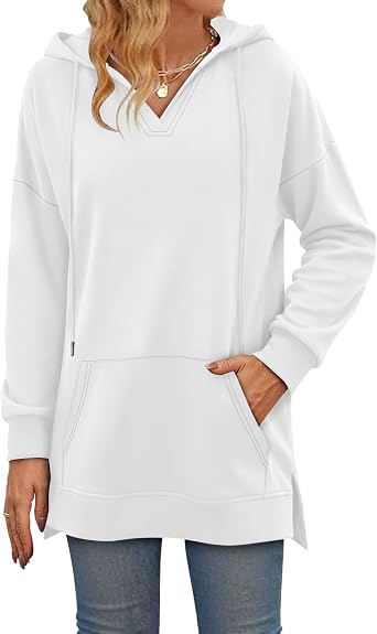 KISSMODA 2026 Womens Half Zip Oversized Hoodies Womens Pullover Sweatshirt