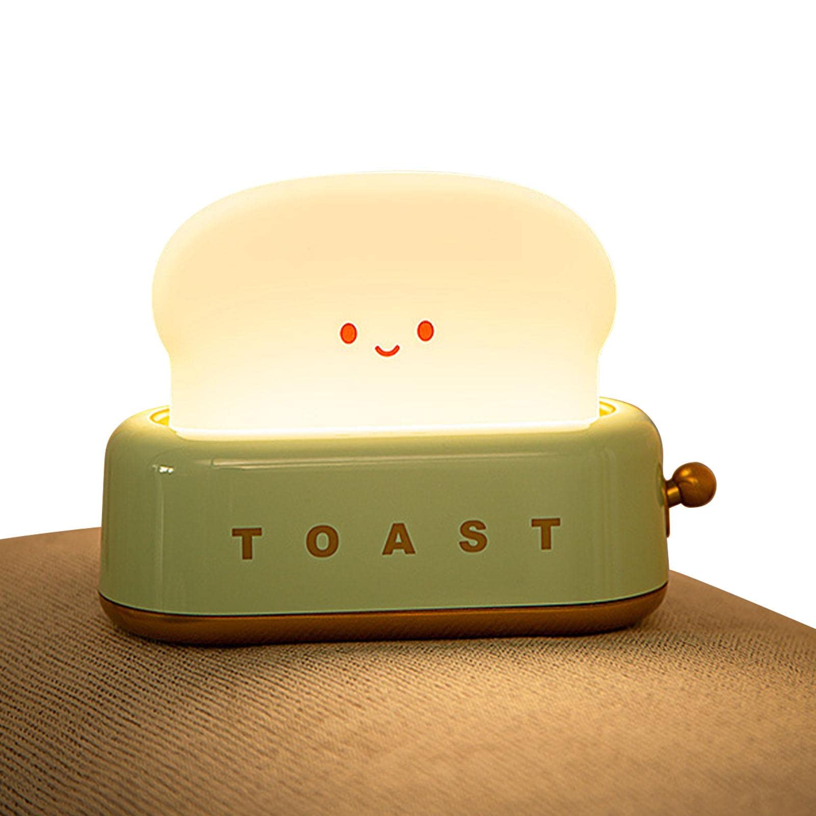 LED Bread Lamp Night Light, Cute Room Decor Toaster Night Light, Desk Lamp with Timer, Portable Bedroom Bedside Sleep Lamps for Room Decor