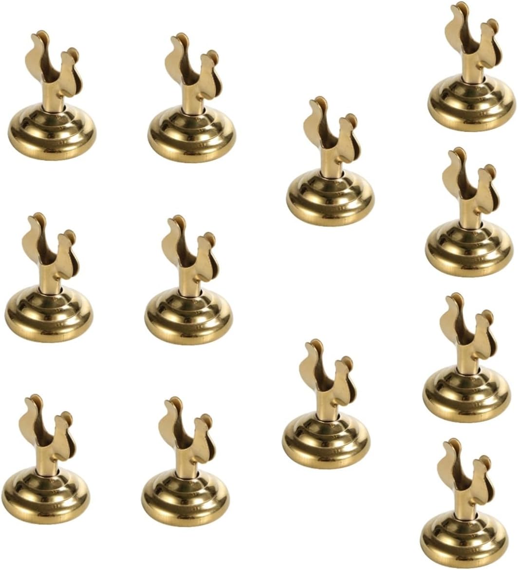 BESPORTBLE 12pcs Mini Stainless Steel u Shape Holders Table Number Stands for Wedding Party Home Decor Memo Note Clips