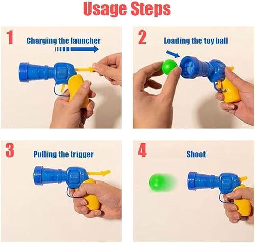 Miniatura 3 de 100 bolas de juguete con 2 lanzadores de pistola, lanzador de bolas peludas de felpa para gatos, divertidos juguetes interactivos para gatos adultos