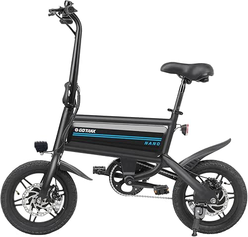 Gotrax Nano 14" Folding Electric Bike, Max Range 25Miles(Pedal-Assist) &