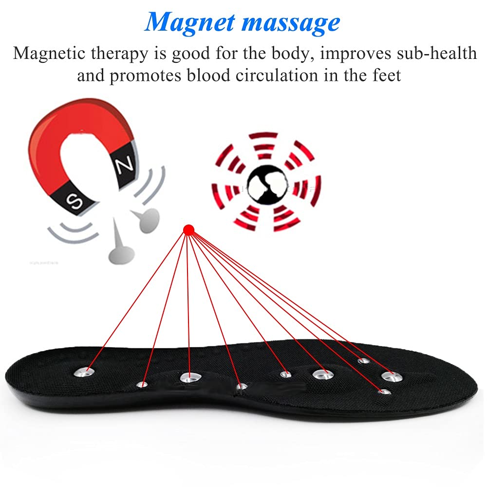 18 Magnétique Thérapie Massage Semelles Therapy Therapy Acupuncture Semelles sous-Chaussures Magnétiques Soft Soft Soft Pads Insert(S (22.5cm-25cm))