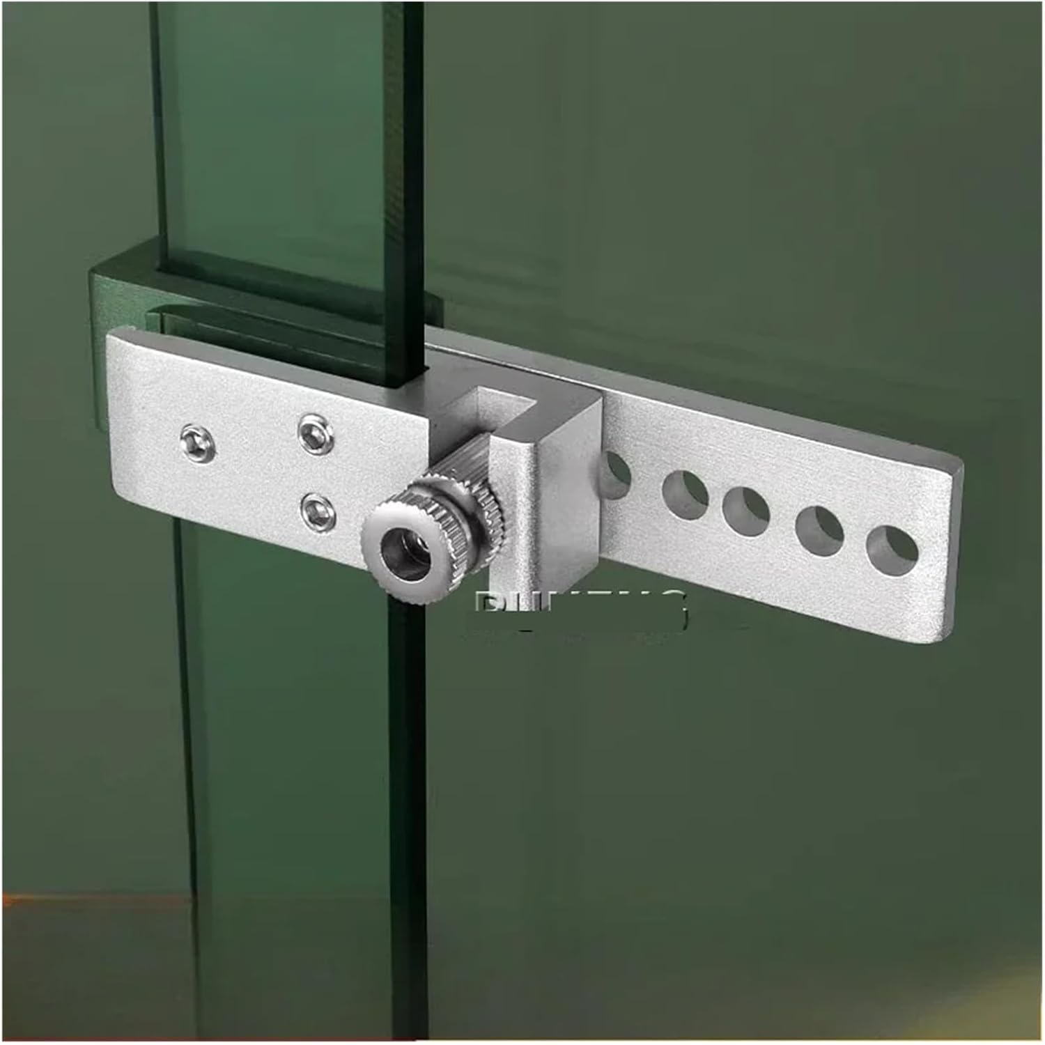 1 Set of zinc Alloy Sliding Door Lock partition Door Buckle Double Slide(Black)