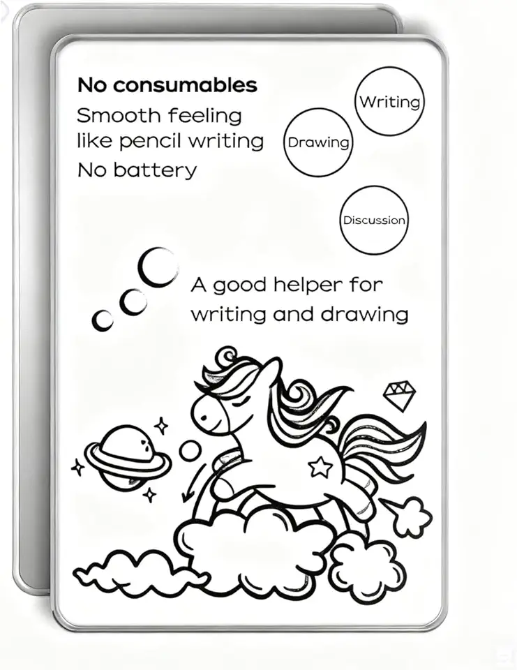 Gugxiom Tablet de escrita LCD, blocos de desenho eletrônicos, bloco de notas digital magnético reutilizável com caneta, para crianças, escritório, memorando, casa, quadro branco