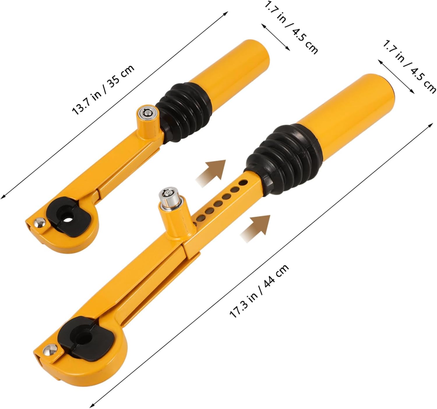 Adjustable Car Gear Stick Lock Anti-Theft Device for Trucks SUVs Easy Install Vehicle Lock with Steel Construction Manual Protection