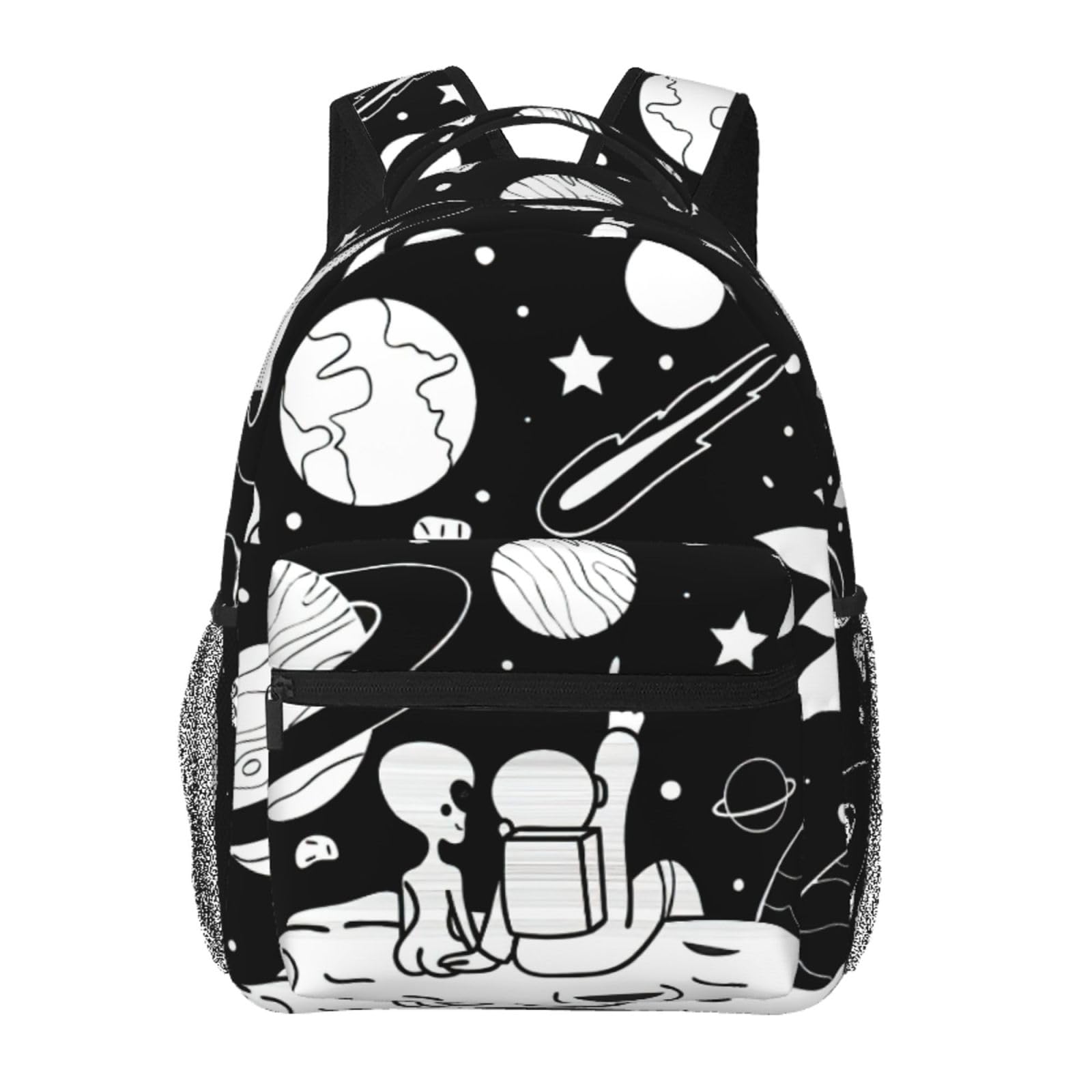 Mochila ligera y plegable con estampado espacial impermeable 6