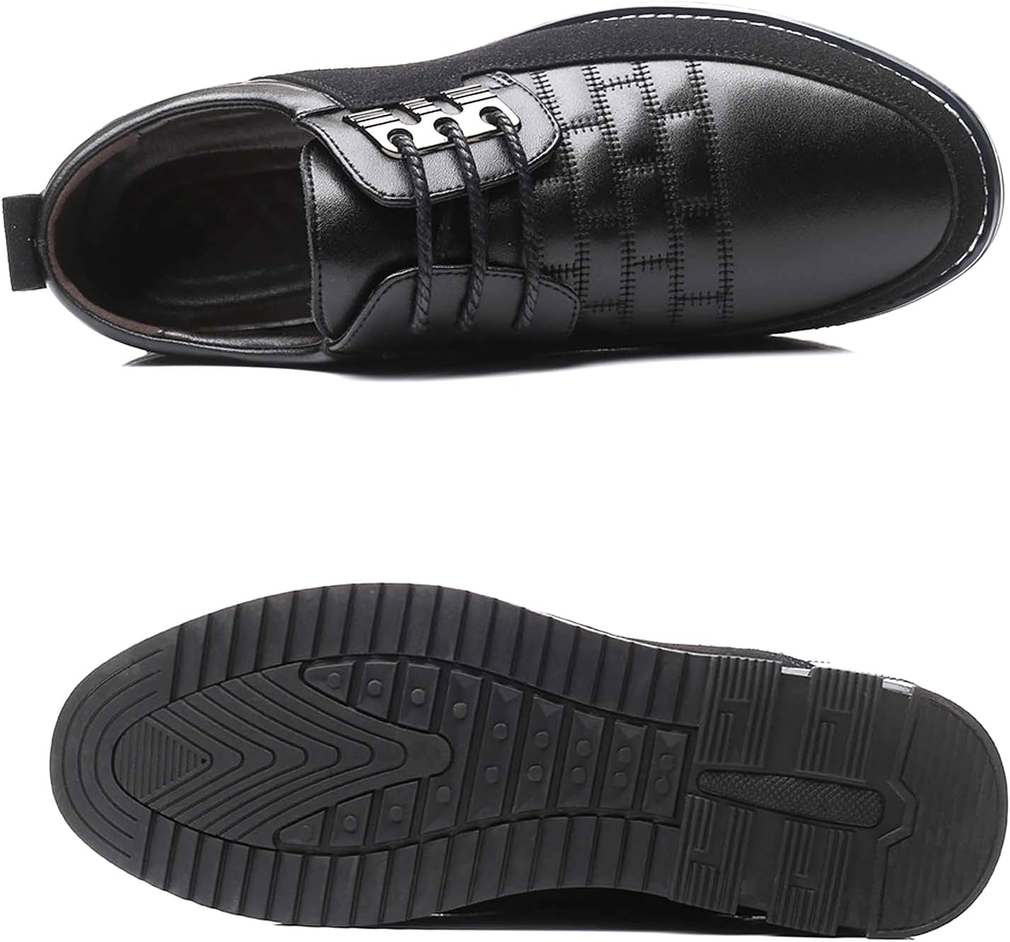 Mens Dress Shoes Casual Business Oxford Derby Orthopedic Leather Shoes Simple Lace-up Walk Loafers Flats Shoes for Men - Image 7