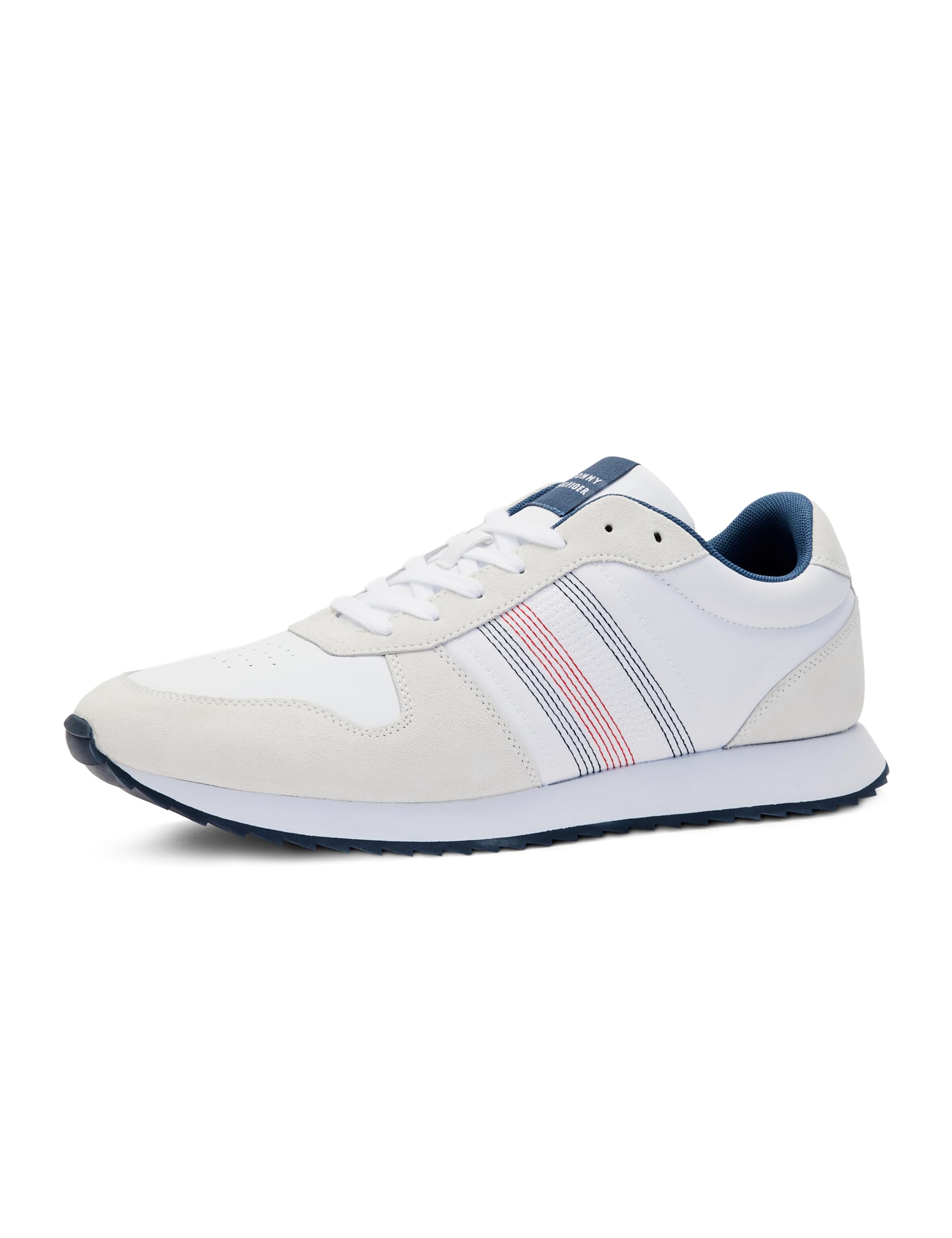 Tommy Hilfiger Men Runner EVO Mix Stitch, White, 40 EU