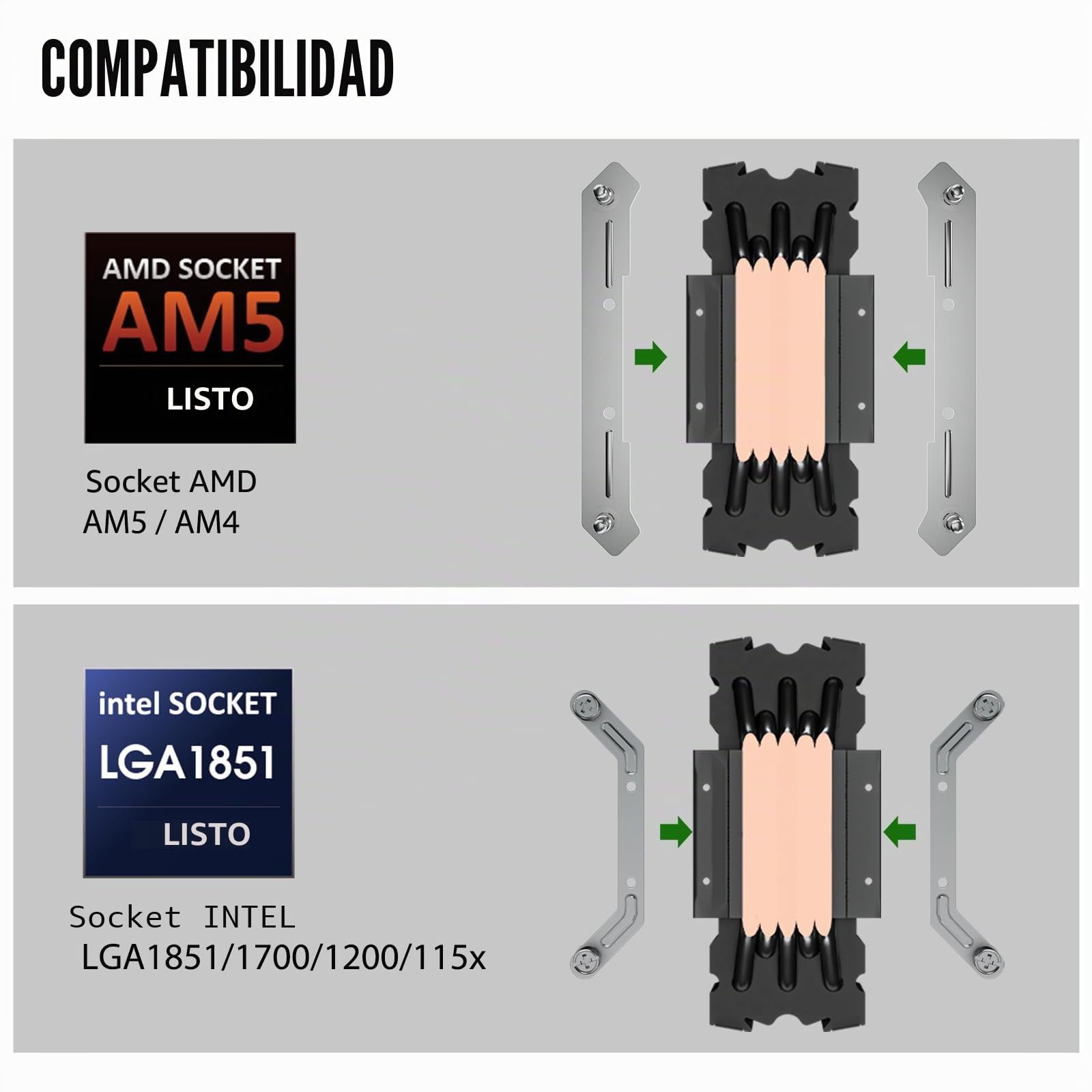 Vetroo Enfriador de aire de CPU V5 con 5 tubos de calor de 120 mm PWM para Intel LGA 1700/1200/115X AMD AM5/AM4 con sincronización de luces RGB direccionables (V5, negro)