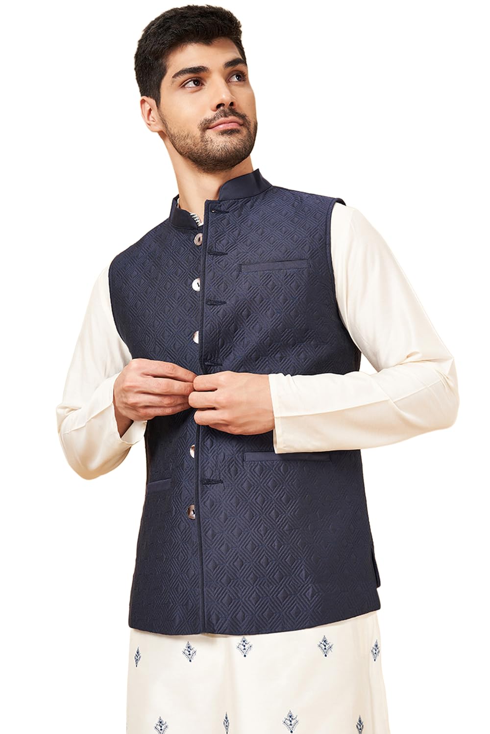indus route by pantaloons Mens Waist Coat-picture-16