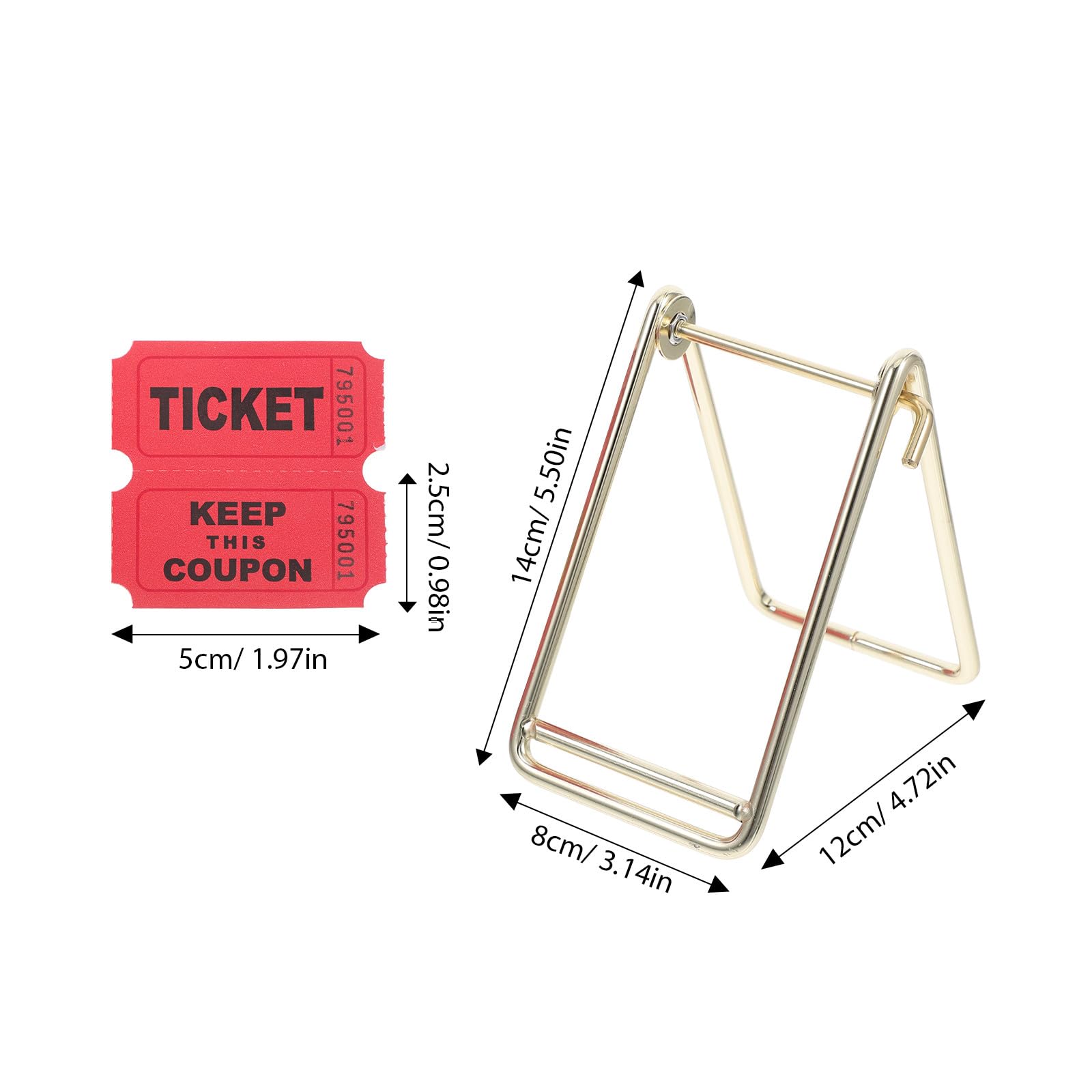 Cabilock 1000 Boletos de Rifa Rosas con Soporte para Eventos, Papel para Sorteos de Carnaval, Fiestas y Recaudación de Fondos, Entradas para Juegos y Actividades Divertidas