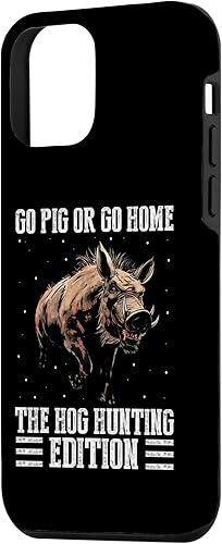 Miniatura 2 de iPhone 12 mini Pig Hunting Quote for Hog Exterminator and Boar Hunting Case